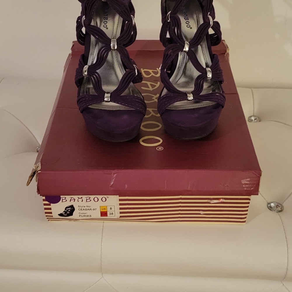 Purple Wedge Shoes